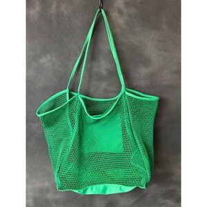 Hoxis Green Mesh Tote Bag Womens Large Shoulder Beach Grocery Market Shopper Bag